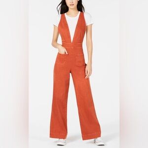 Dollhouse Juniors Wide Leg Denim Overalls